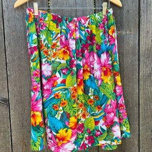 Vintage Hawaiian Flowy Pull-On Shorts